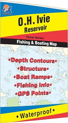 Fishing Hot Spots Map O.H. Ivie Reservoir