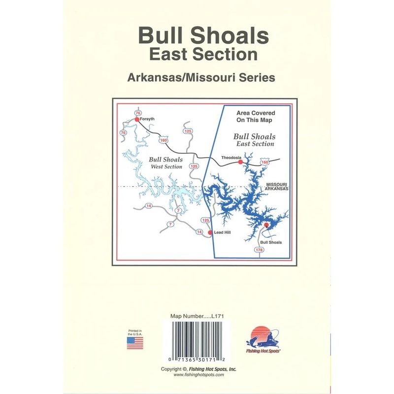 Fishing Hot Spots Map Bull Shoals East