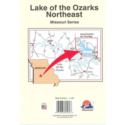 Fishing Hot Spots Map Lake of the Ozarks NE