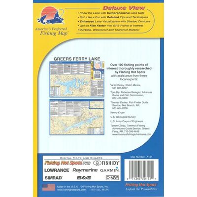 Fishing Hot Spots Map Greers Ferry Lake
