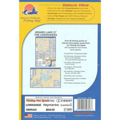 Fishing Hot Spots Map Grand Lake O' Cherokees