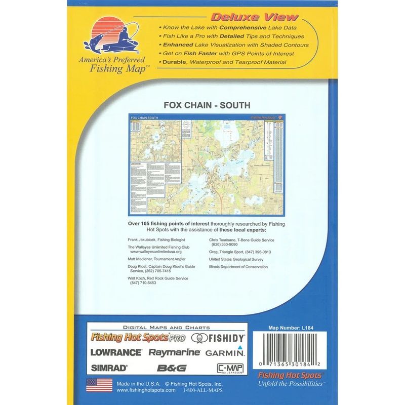 Fishing Hot Spots Map Fox Chain South