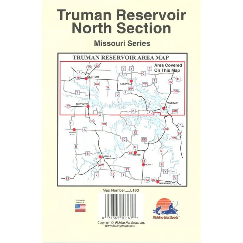 Fishing Hot Spots Map Truman Reservoir North Section