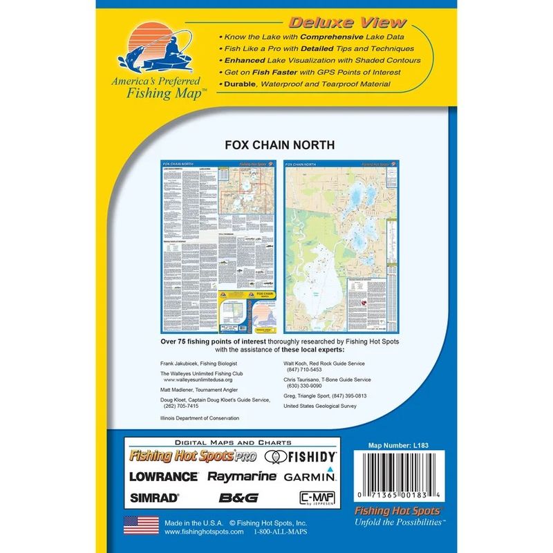 Fishing Hot Spots Map Fox Chain North