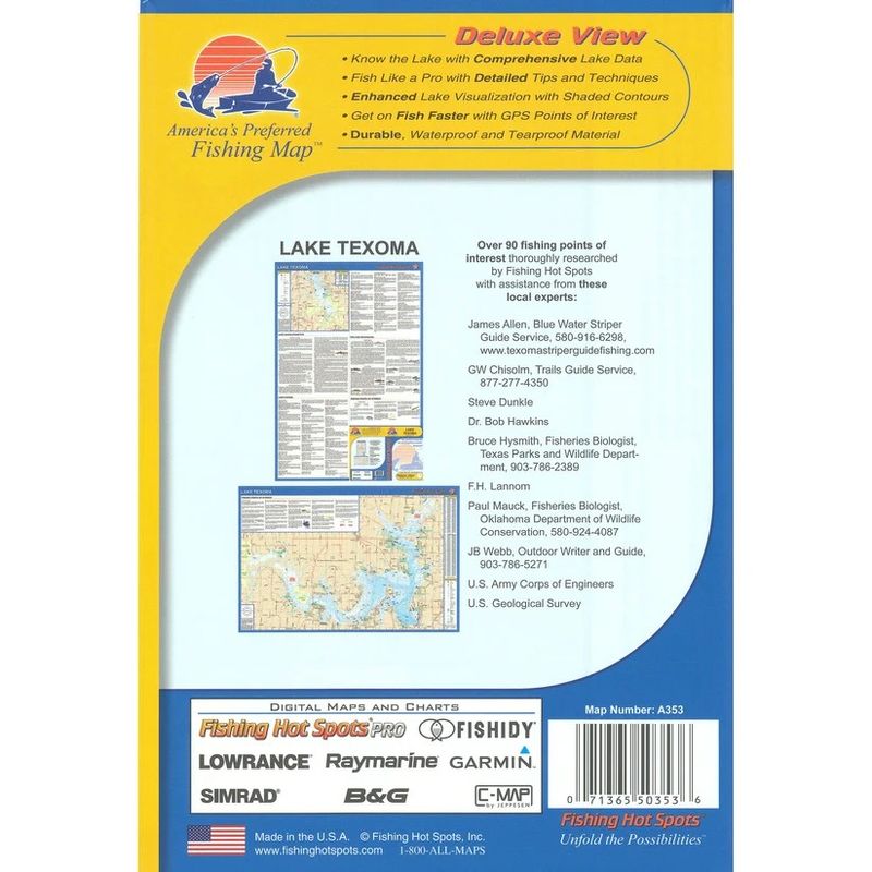 Fishing Hot Spots Map Lake Texoma