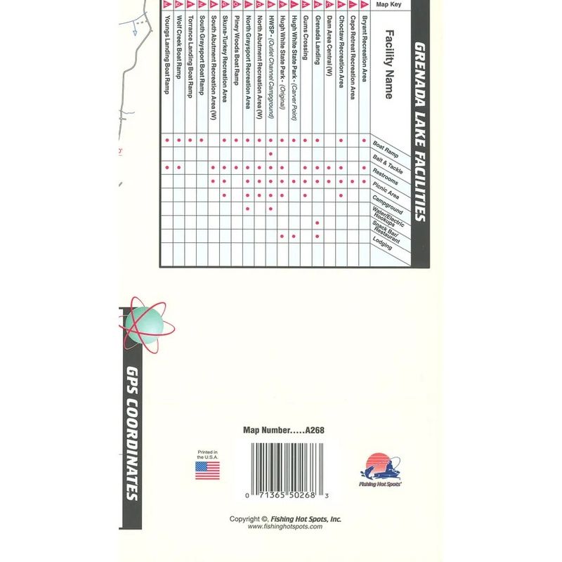 Fishing Hot Spots Map Grenada Lake