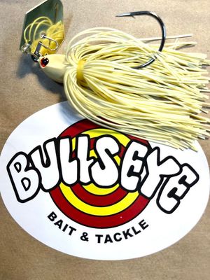 Bullseye Bladed Jig 1/2oz Bone Gold Blade