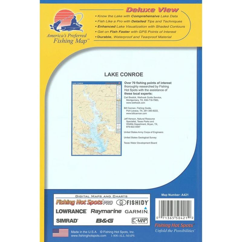 Fishing Hot Spots Map Lake Conroe