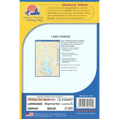 Fishing Hot Spots Map Lake Conroe