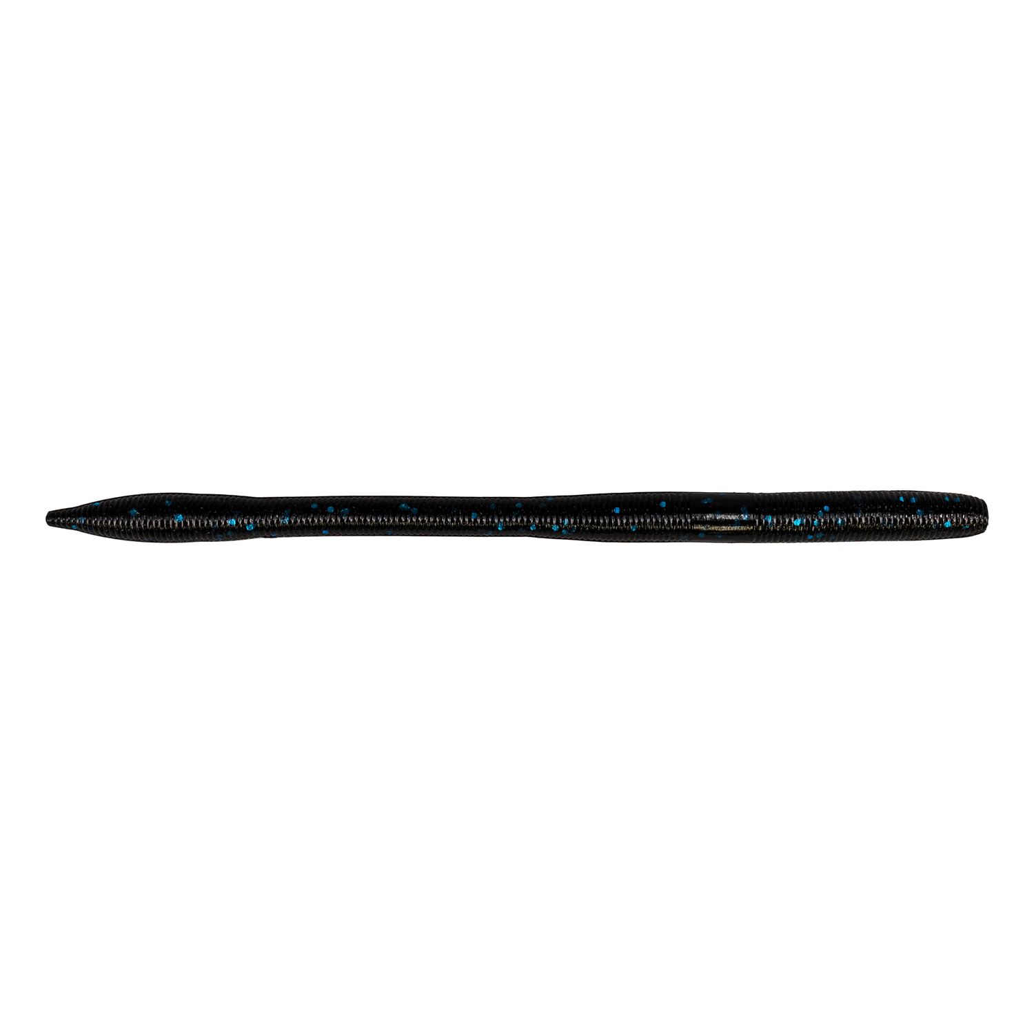 Yamamoto Sensei Worm 6.5-Inch, 10pk, Black with Large Blue Flake