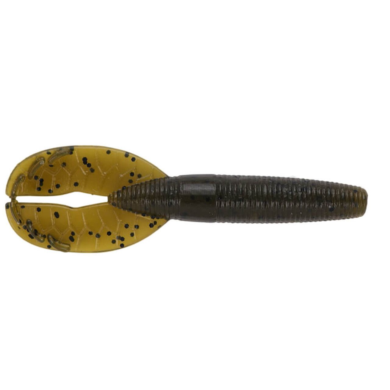Yamamoto 3.5-Inch Shinobi Grub, Green Pumpkin/Blk Flk