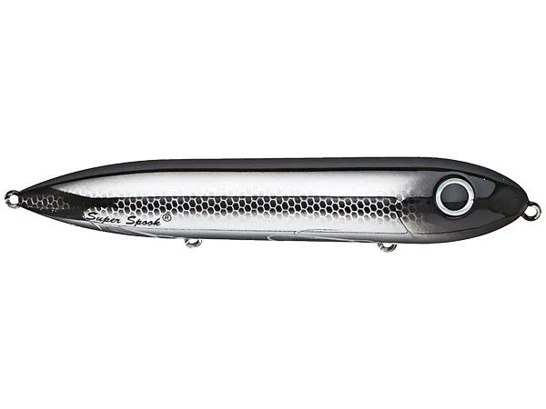Heddon Super Spook, Color: Black Shiner, Size: Jr. 1/2oz 3.5"