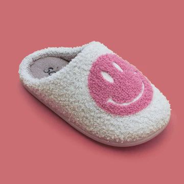 So Danca Smiley Face Slipper, Colour: Pink, Size: Small