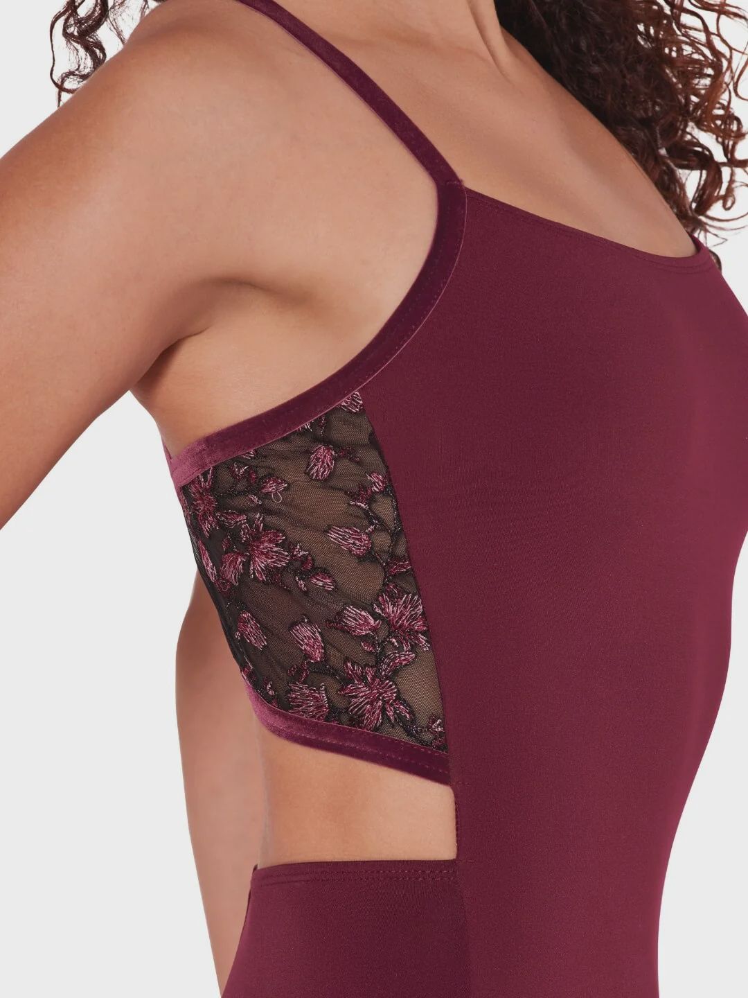 Capezio Charisma Leotard, Colour: Windsor Wine Ornate Romance, Size: XS