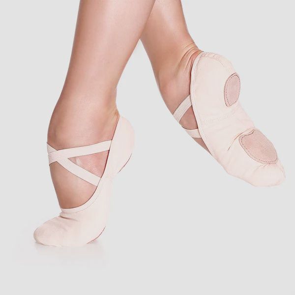 So Danca Bliss Split Sole Canvas Ballet Shoe SD16, Colour: ballet pink, Size: 2, Width: A