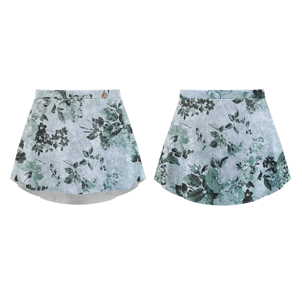 Danse De Paris Patterned Skirt, Colour: Seagrass, Size: XXS/XS