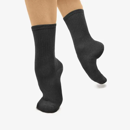 So Danca Ribbed Dance Socks MD23, Colour: Black, Size: Young Junior