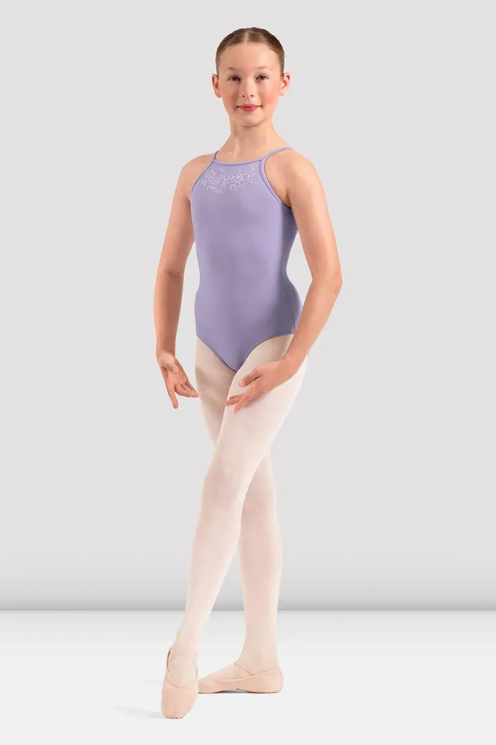 Mirella Youth Floral Keyhole Halter Leo M40007C, Colour: Lilac, Size: 6x/7