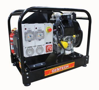 Gentech Mine Spec 8.5 kVA @ 0.8pF Kohler KD425 electric start diesel powered generator 1-phase 50Hz 3000rpm in rollover frame
