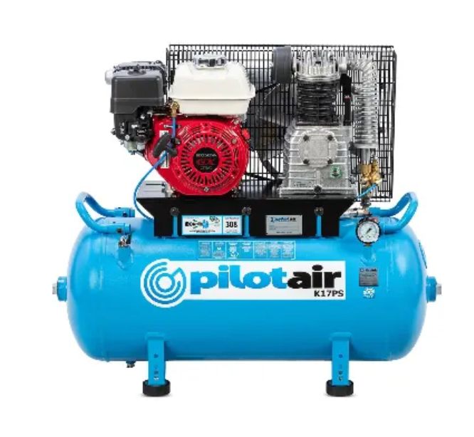 Pilot Air K17PS Petrol Air Compressor- 3088L/min (10.9CFM) Free Air Delivery - Available in Darwin NT - Freight Included