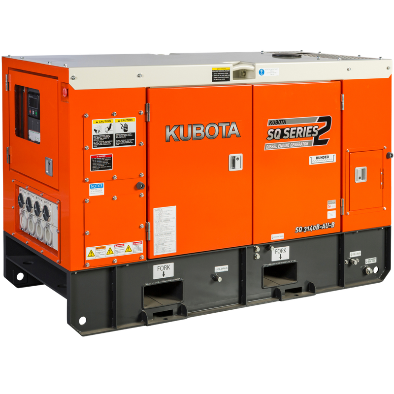 Kubota SQ3140B-AU-B Diesel Generator, 14kVA Three Phase, Super Quiet and Heavy Duty Power, - Available in Darwin NT*. Please Contact us for Price. Kubota SQ3140B-AU-B Diesel Generator, 14kVA Three Phase, Super Quiet and Heavy Duty Power, - Available in Darwin NT*. Please Contact us for Price.
