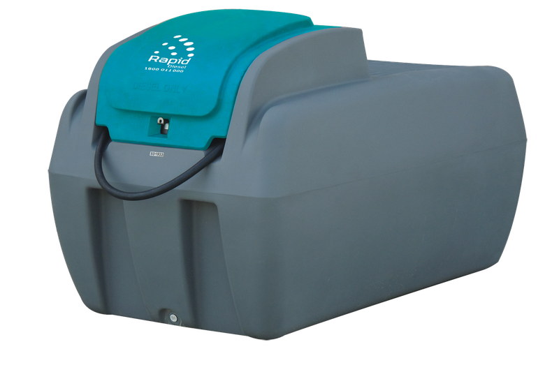 Rapid Spray 1000 litre diesel unit with pump cover Svelto 12 volt 80 L/min pump kit