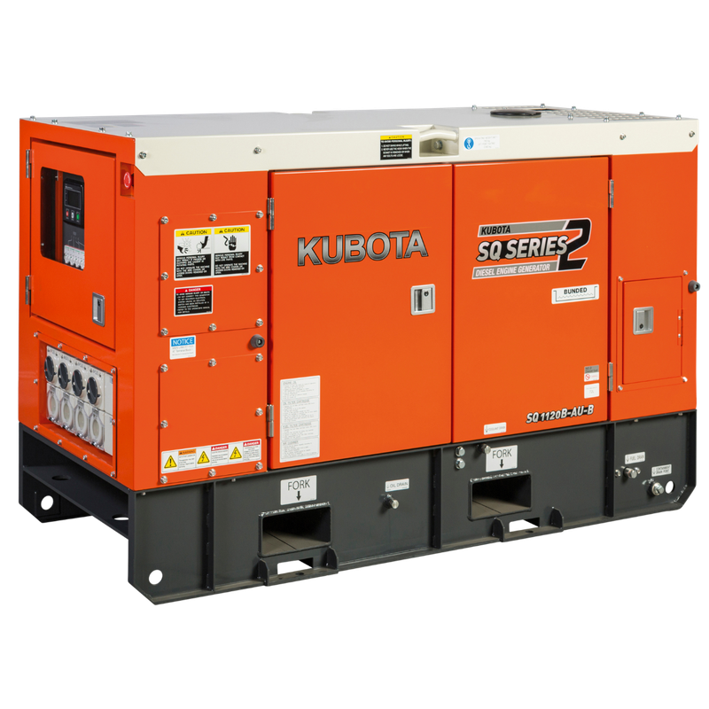 Kubota SQ1120B-AU-B Diesel Generator 11.2kVA  Single Phase, Super Quiet Power, - Available in Darwin NT*. Please Contact us for Price.