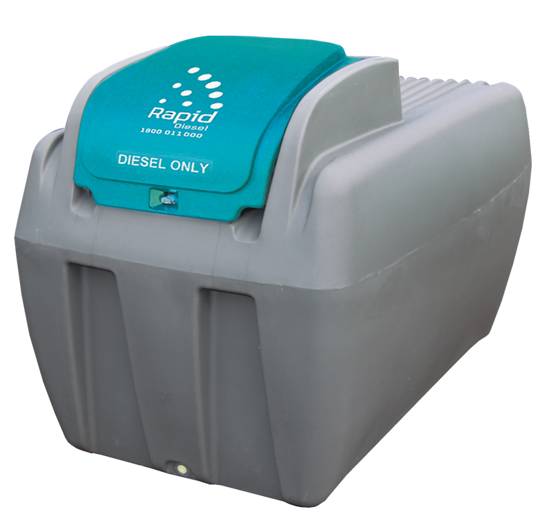 Rapid Spray 1200 litre diesel unit with pump cover Fluid 12 volt 60 L/min pump kit
