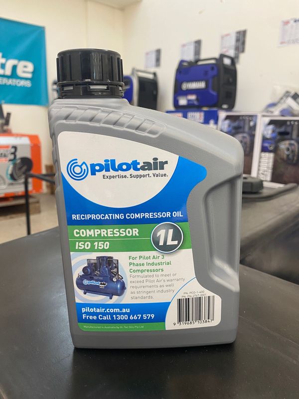1 LITRE AIR COMPRESSOR OIL  ISO-150 GRADE TO SUIT LARGE/HEAVY DUTY - In-Stock Darwin, Price Includes freight to Darwin