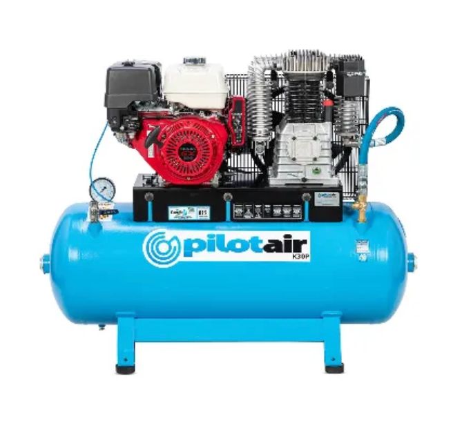 Pilot Air K30P Petrol Air Compressor - 13HP Honda GX390 Engine - 812.2L/min (28.7 CFM) Free Air Delivery - Available in Darwin NT - Freight Included
