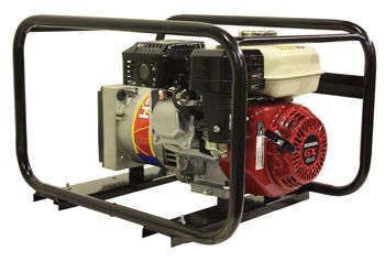 Gentech 3.4 kVA @ 0.8pF Honda GX200 petrol powered generator 1-phase 50Hz 3000rpm in rollover frame