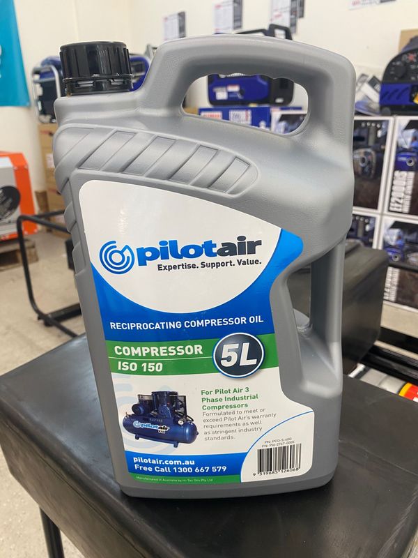 5 LITRE AIR COMPRESSOR OIL  ISO-150 GRADE TO SUIT LARGE/HEAVY DUTY - In-Stock Darwin, Price Includes freight to Darwin