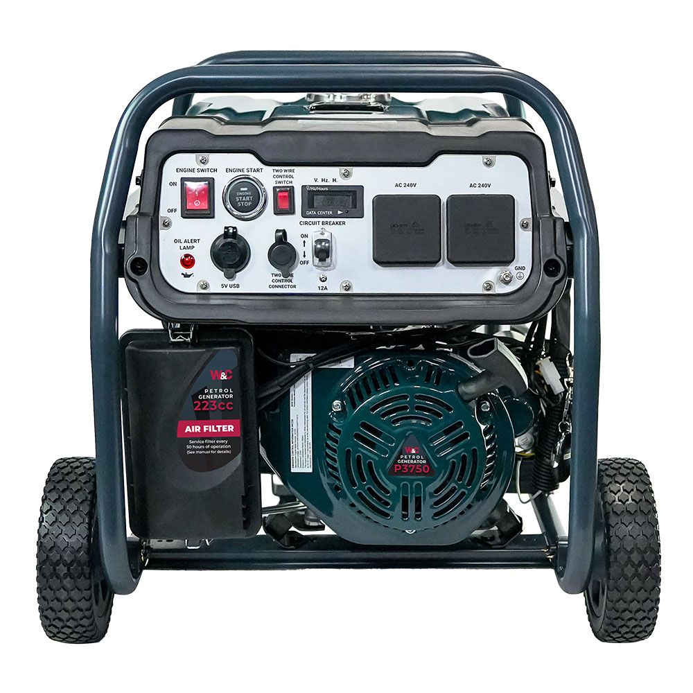 Welling & Crossley P3750 3.75kVA 3200W Open Frame AVR Petrol Generator with E Start- Available Darwin NT- Price Includes freight to Darwin