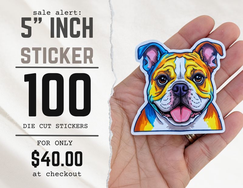 5&#39;&#39; INCH - 100  STICKER PROMO