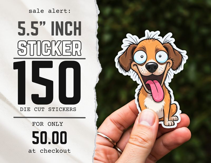 5.5&#39;&#39; INCH - 150  STICKER PROMO