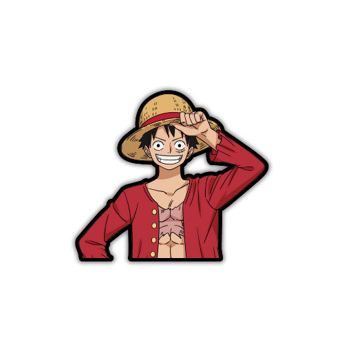 One piece anime peeker sticker
