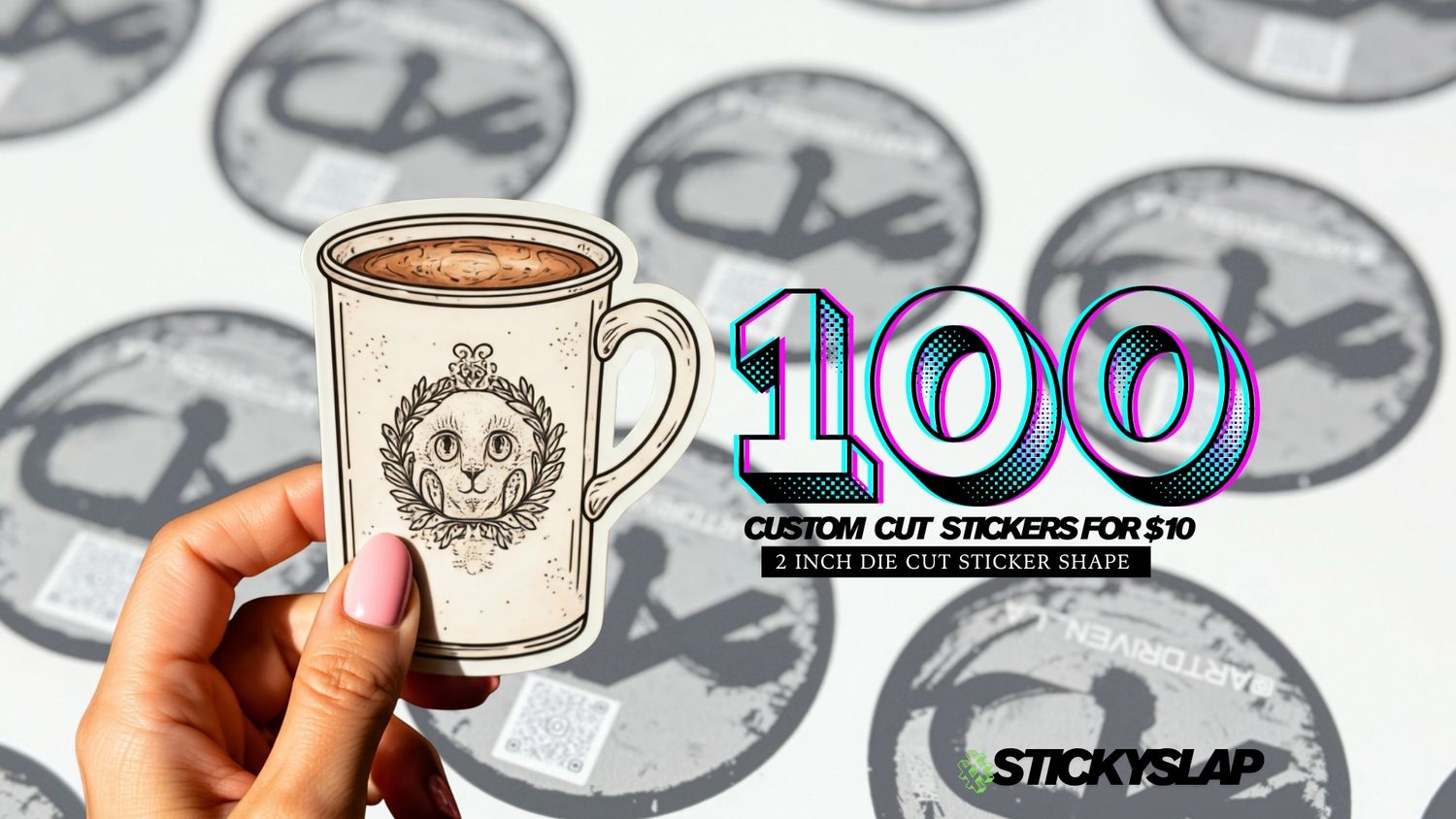 2 INCH STICKER ( 100 DIE CUT STICKERS )