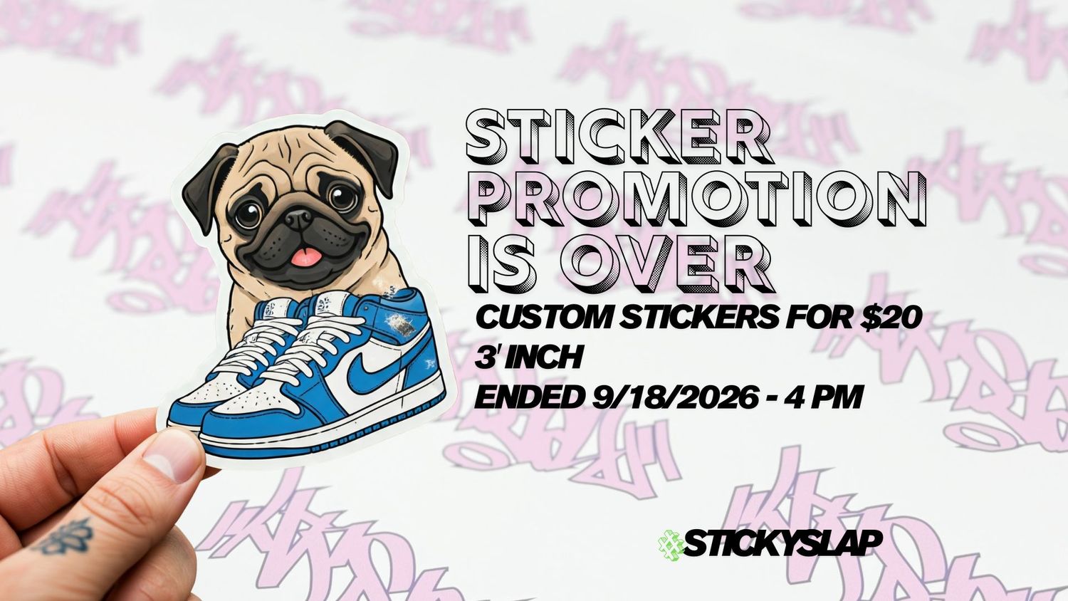 200 STICKER MONTHLY PROMO ( DIE CUT ONLY , CUSTOM SHAPE STICKER  ) 3 INCH - CUSTOM SHAPE ONLY