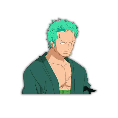 One piece anime peeker sticker