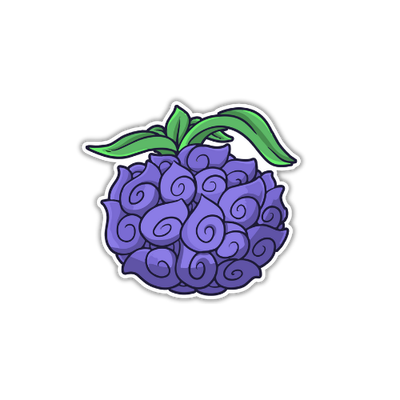 One piece fruit anime peeker sticker