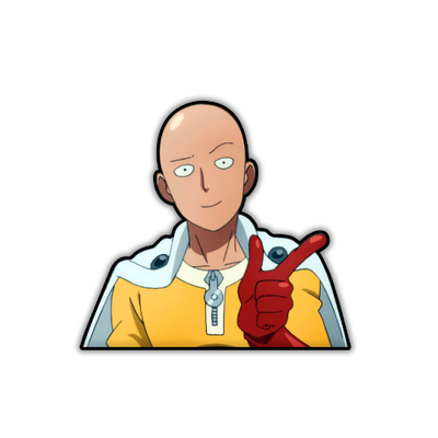 Saitama one punch  anime peeker sticker