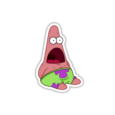 Patrick star fish  Peeker sticker