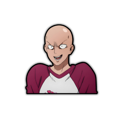 Saitama one punch  anime peeker sticker