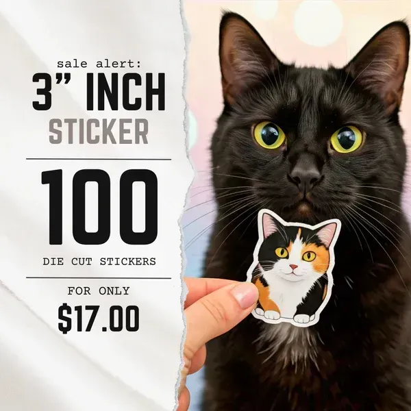 3'' INCH - 100 STICKERS