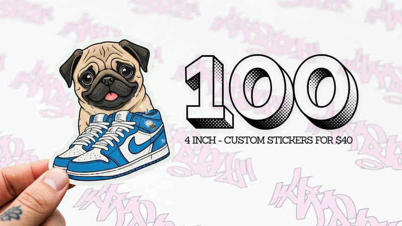 4'' INCH - CUSTOM STICKER PROMO PER STICKER