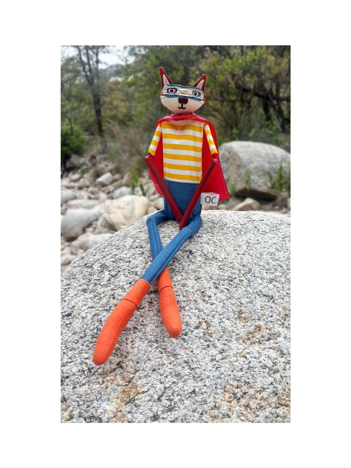 mini 'Be Yourself Original Character' Action Figure mask &amp; cape by OC twigs FREE SHIPPING