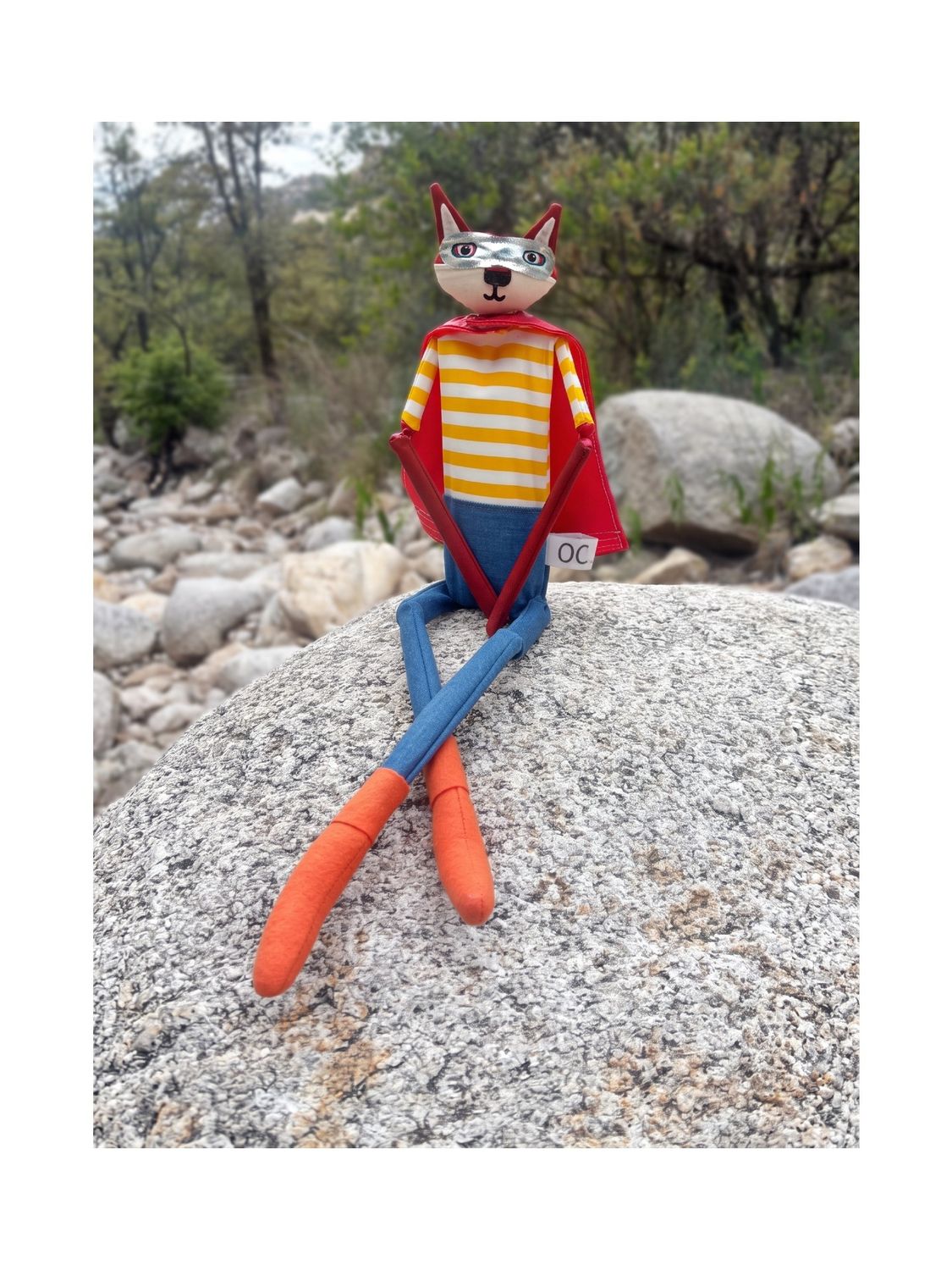 Be Yourself Original (fox) Character action figure and a 'mini' Be Yourself Original Character mask &amp; cape (FREE SHIPPING)
