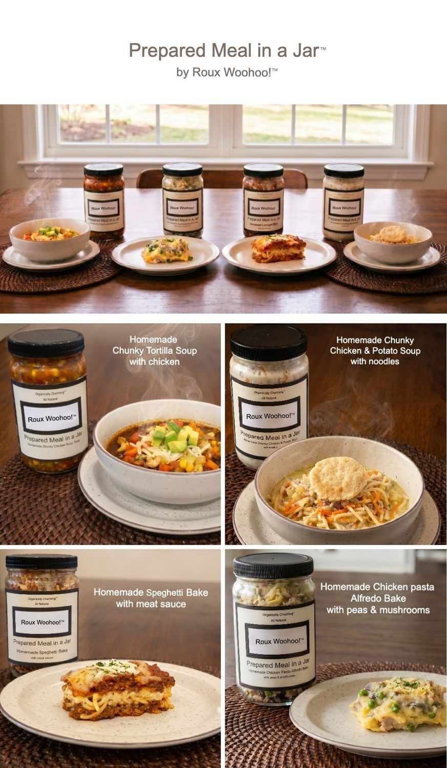 Prepared Meal in a Jar by Roux Woohoo!™ (FREE SHIPPING)