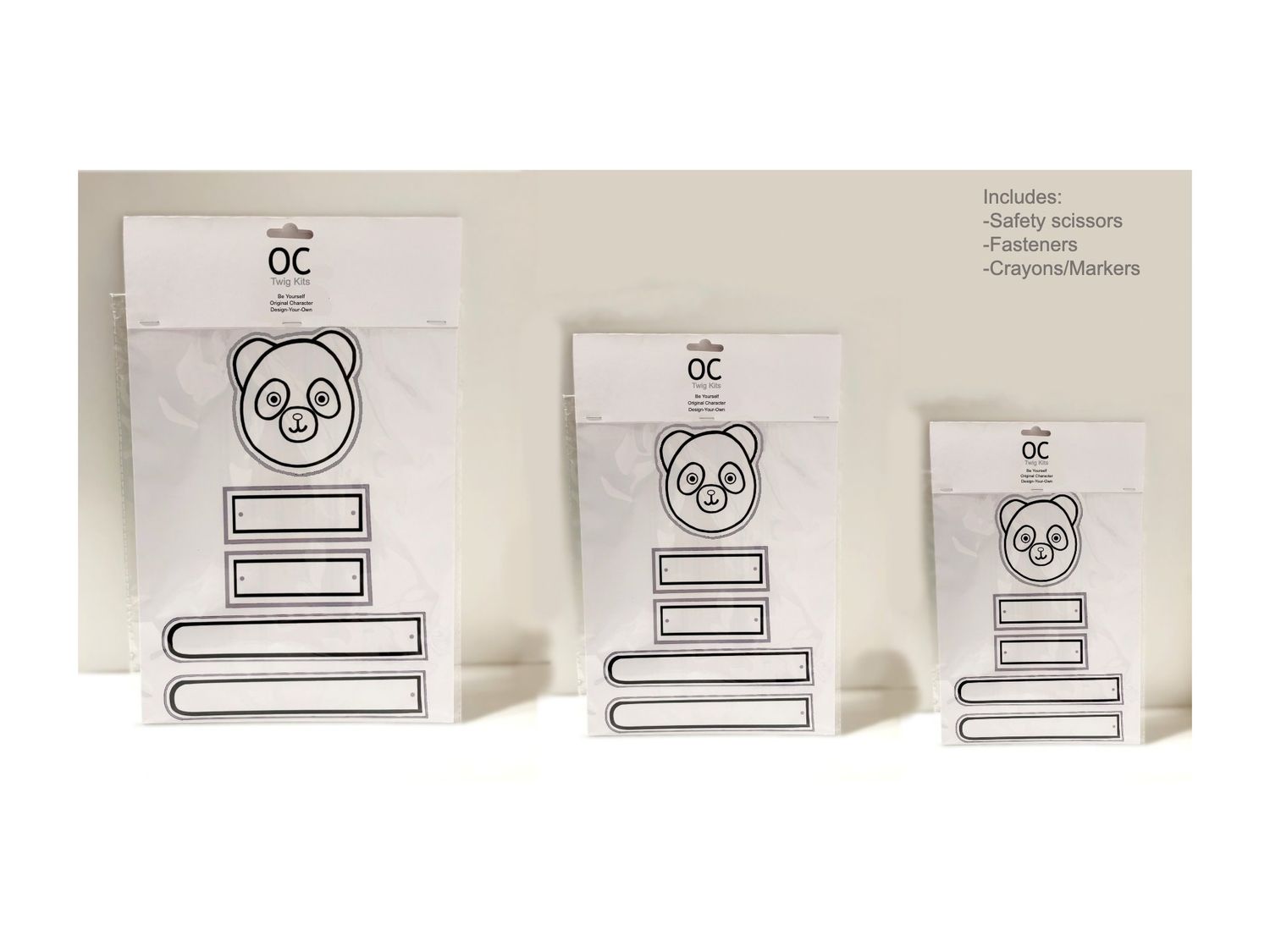 OC twigs, Twig Kits, Design-Your-Own, Available in 3 sizes (Panda)