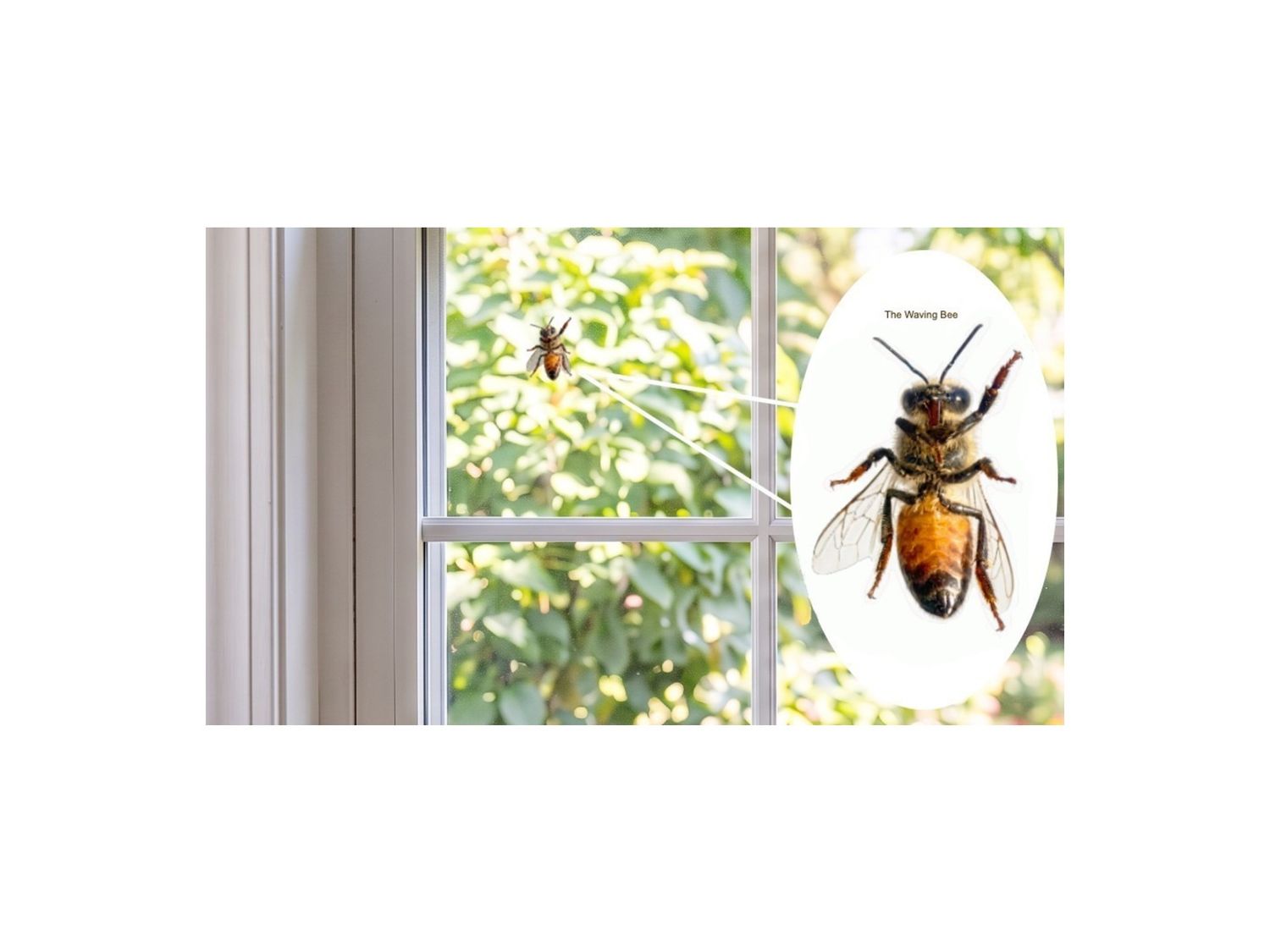 The Waving Bee decal
